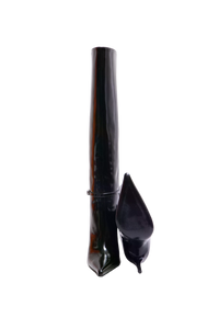 YSL BOOTS VENDOME KNEE-HIGH PATENT BLACK - 37 BR