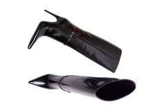 YSL BOOTS VENDOME KNEE-HIGH PATENT BLACK - 37 BR