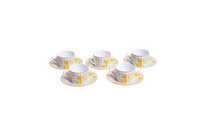CONJUNTO DE 5 TEA CUP AND SAUCER - HERMÈS A WALK IN THE GARDEN
