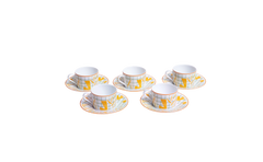 CONJUNTO DE 5 TEA CUP AND SAUCER - HERMÈS A WALK IN THE GARDEN