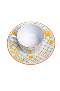 CONJUNTO DE 5 TEA CUP AND SAUCER - HERMÈS A WALK IN THE GARDEN
