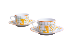 CONJUNTO DE 5 TEA CUP AND SAUCER - HERMÈS A WALK IN THE GARDEN
