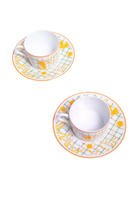 CONJUNTO DE 5 TEA CUP AND SAUCER - HERMÈS A WALK IN THE GARDEN