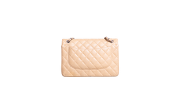 CHANEL CLASSIC DOUBLE FLAP JUMBO CAVIAR BEIGE - SILVER HDWR