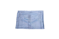 HERMÈS EPERON ENCHARPE D'OR PIQUE SELLIER RECTANGLE BLEU CHINÉ/BLEU MARINE/BLEU MOYEN