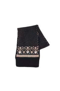 KHAITE SCARF LUCRENE BLACK & BEGE