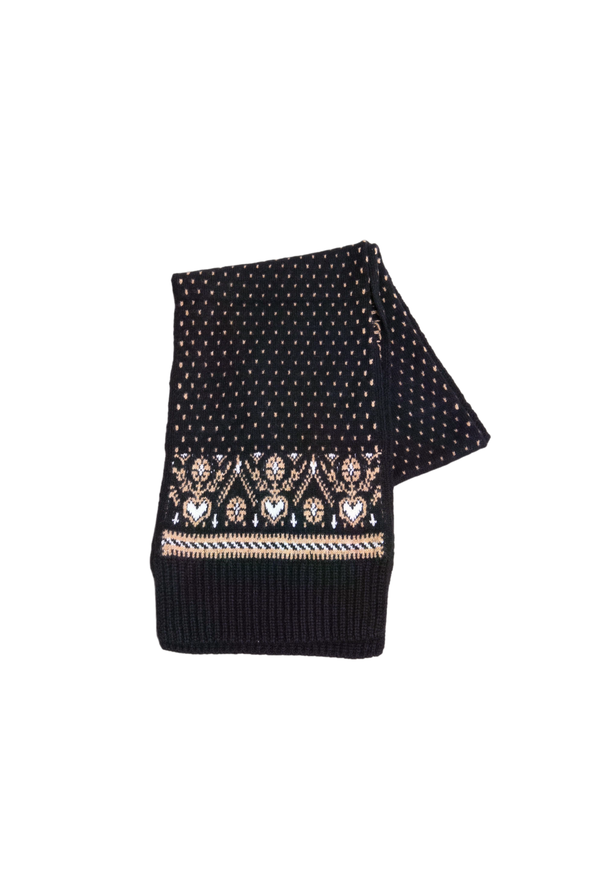 KHAITE SCARF LUCRENE BLACK & BEGE