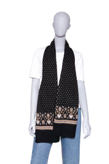 KHAITE SCARF LUCRENE BLACK & BEGE