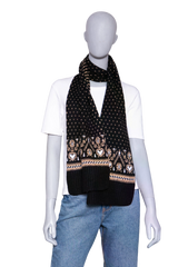 KHAITE SCARF LUCRENE BLACK & BEGE
