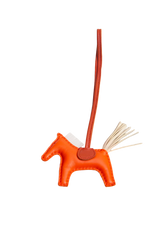 HERMÈS RODEO PM MILO LAMBSKIN ORANGE POPPY/CRAIE/TERRE BATTUE