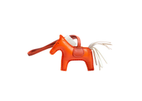 HERMÈS RODEO PM MILO LAMBSKIN ORANGE POPPY/CRAIE/TERRE BATTUE