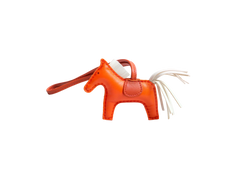 HERMÈS RODEO PM MILO LAMBSKIN ORANGE POPPY/CRAIE/TERRE BATTUE