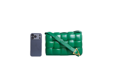 BOTTEGA PADDED CASSETTE MAXI INTRECCIATO GREEN