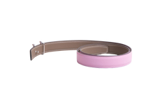 HERMÈS BELT H REVERSIBLE EPSOM SWIFT MAUVE SYLVESTRE / ÉTOUPE - PLD HDWR