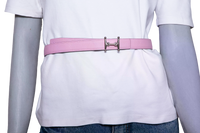 HERMÈS BELT H REVERSIBLE EPSOM SWIFT MAUVE SYLVESTRE / ÉTOUPE - PLD HDWR