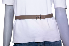 HERMÈS BELT H REVERSIBLE EPSOM SWIFT MAUVE SYLVESTRE / ÉTOUPE - PLD HDWR
