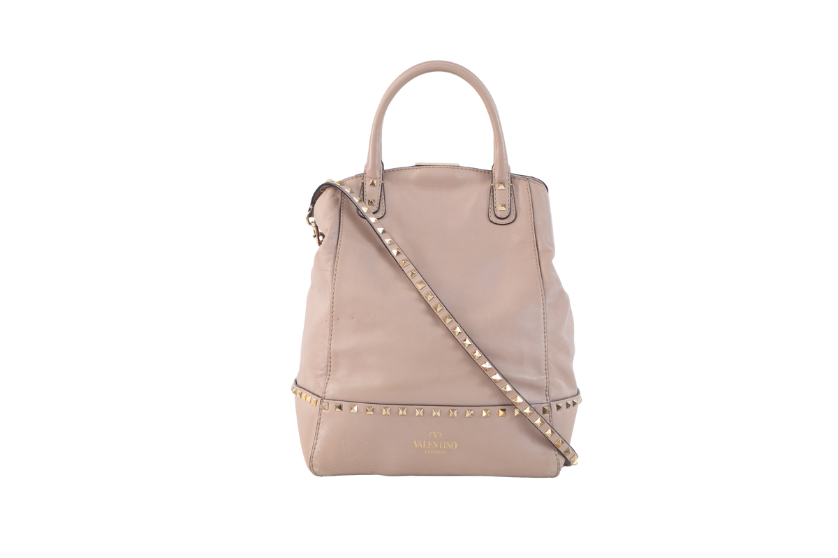 VALENTINO TOTE ROSE ROCKSTUD