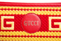 GUCCI POCHETTE PALM DESERT EL PASEO CROCHET RED/YELLOW