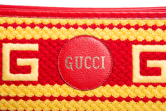 GUCCI POCHETTE PALM DESERT EL PASEO CROCHET RED/YELLOW