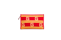 GUCCI POCHETTE PALM DESERT EL PASEO CROCHET RED/YELLOW