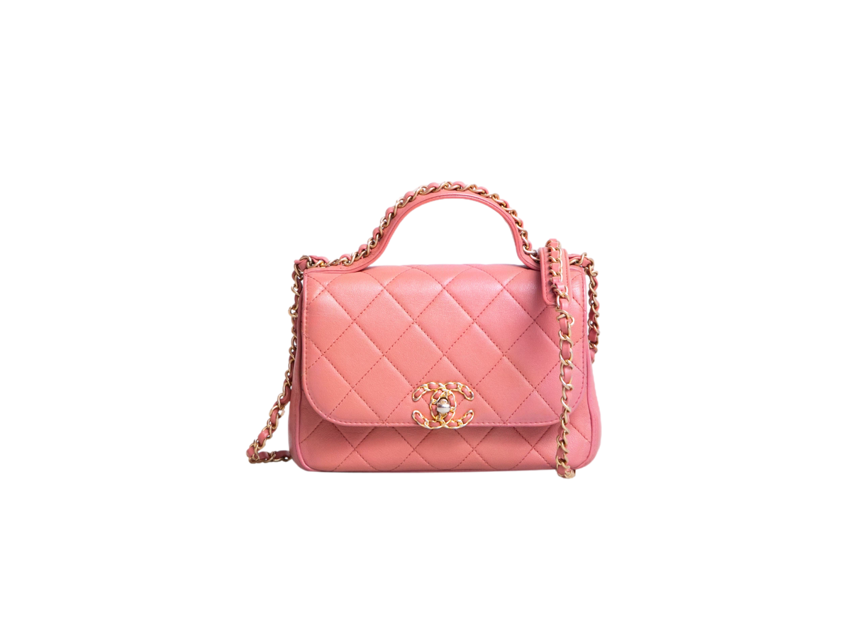 CHANEL BUSINESS AFFINITY CORAL GOLD HDWR
