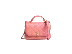 CHANEL BUSINESS AFFINITY CORAL GOLD HDWR