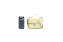 CHANEL SMALL VANITY CASE CAVIAR AVOCADO GOLD HDWR
