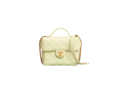 CHANEL SMALL VANITY CASE CAVIAR AVOCADO GOLD HDWR