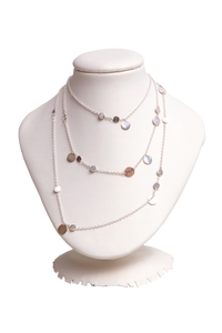 HERMÈS NECKLACE CONFETTI SILVER AND ROSE GOLD