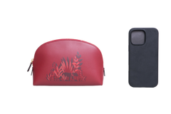 CARTIER POUCH PANTHERE ZIP COSMETIC RED