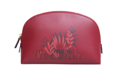 CARTIER POUCH PANTHERE ZIP COSMETIC RED