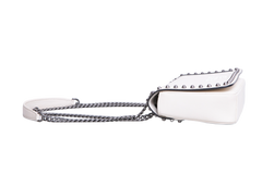 PRADA STUDDED GLACE CALFSKIN WHITE