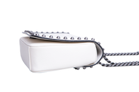 PRADA STUDDED GLACE CALFSKIN WHITE