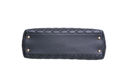 CHANEL COCO MEDIUM CAVIAR TOP HANDLE LIZARD BLACK 2019