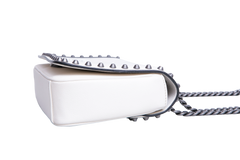 PRADA STUDDED GLACE CALFSKIN WHITE