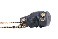 CHANEL BUCKET MATELASSE CHARM BLACK HDW GOLD