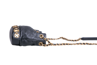 CHANEL BUCKET MATELASSE CHARM BLACK HDW GOLD