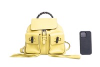 GUCCI BACKPACK BAMBOO DAILY TASSEL YELLOW