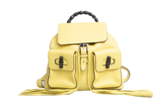 GUCCI BACKPACK BAMBOO DAILY TASSEL YELLOW