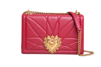 DG DEVOTION LARGE QUILTED NAPPA LEATHER RED