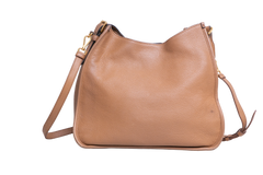 PRADA PHENIX ZIPPERED MESSENGER VITELLO CARAMEL