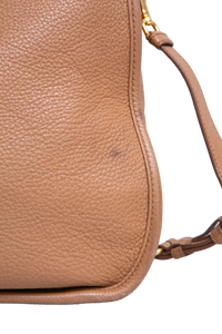 PRADA PHENIX ZIPPERED MESSENGER VITELLO CARAMEL