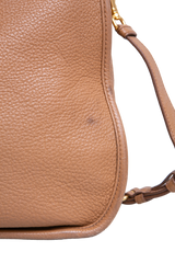 PRADA PHENIX ZIPPERED MESSENGER VITELLO CARAMEL