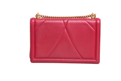 DG DEVOTION LARGE QUILTED NAPPA LEATHER RED