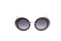 MIU MIU ROUND METAL GOLD TONE/GREY GRADIENT