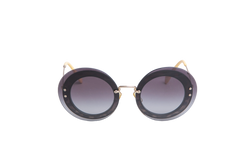 MIU MIU ROUND METAL GOLD TONE/GREY GRADIENT