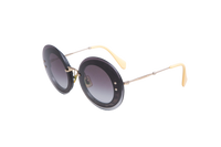 MIU MIU ROUND METAL GOLD TONE/GREY GRADIENT