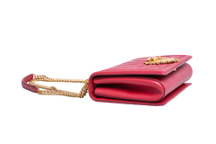 DG DEVOTION LARGE QUILTED NAPPA LEATHER RED