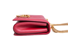 DG DEVOTION LARGE QUILTED NAPPA LEATHER RED