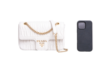 PRADA GAUFRE CROSSBODY NAPPA OFF WHITE